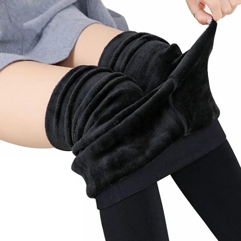 Cozy Velvet Winter Leggings - High Waist Stretch Leggings for Women  ourlum.com   
