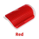 Cat Self Groomer with Catnip Soft Cats Massage Comb Brush  ourlum.com Red  