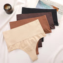 High Waist Tummy Control Panties Women Seamless Thong Large