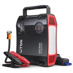 UTRAI 4-in-1 Emergency Jump Starter and Air Compressor with 2000A Power Bank and LED Light