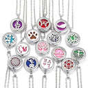 Stainless Steel Tree of Life Aromatherapy Necklace Gift for Women