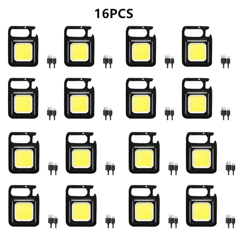 Pocket Light Keychain: Rechargeable Work Light for Outdoor Use  ourlum.com 16PCS 800LM (2-3Hours) 