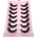 7/8/9/10Pairs Eyelashes Makeup Soft Fluffy 3D Mink False Eyelashes Thick HandMade Volume Mink Lashes Faux Cils Natural Fake Lash  ourlum.com Black 7pairs-AT-5  