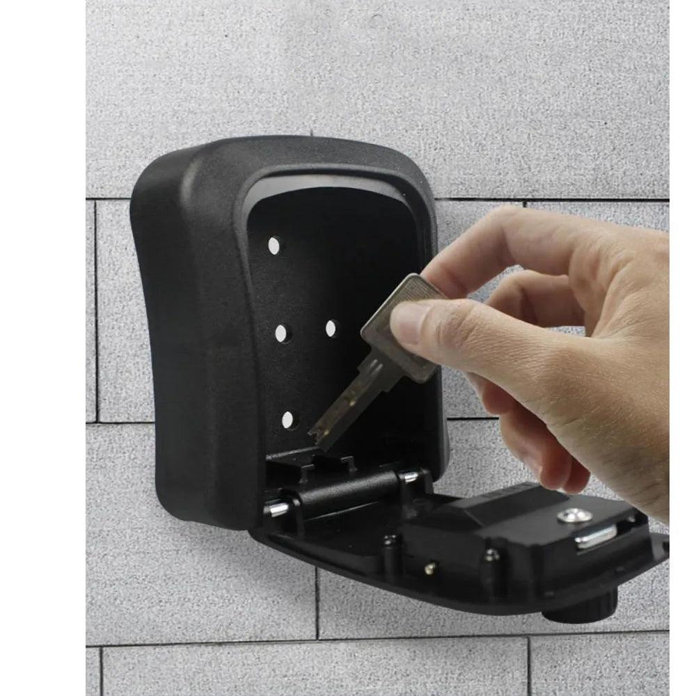 Smart Wall Mounted Key Lock Box: Secure Outdoor Key Safe with Waterproof Protection  ourlum.com   