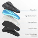 Gel Memory Foam Waterproof Bike Seat Cover for Comfort