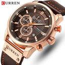 CURREN Leather Military Watch: Stylish Quartz Wristwatch for Men  ourlum.com   