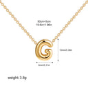 3D Bubble Initial A-Z Alphabet Mini Necklace for Women Girls Dainty Gold Plated Tiny Letter Stainless Steel Jewelry Bijoux Gift