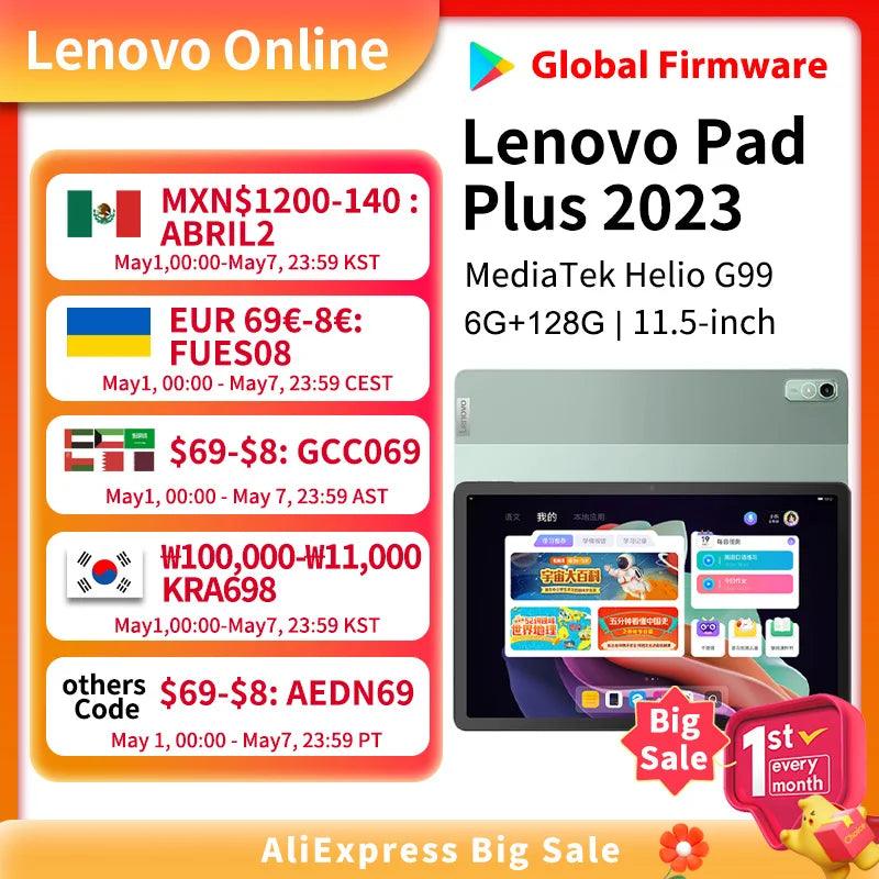 Global Firmware Original Lenovo Pad Plus 2023 MediaTek Helio G99 6GB 128G 11.5inch LCD Screen 7700mAh Lenovo Tab P11 2nd Gen  ourlum.com   