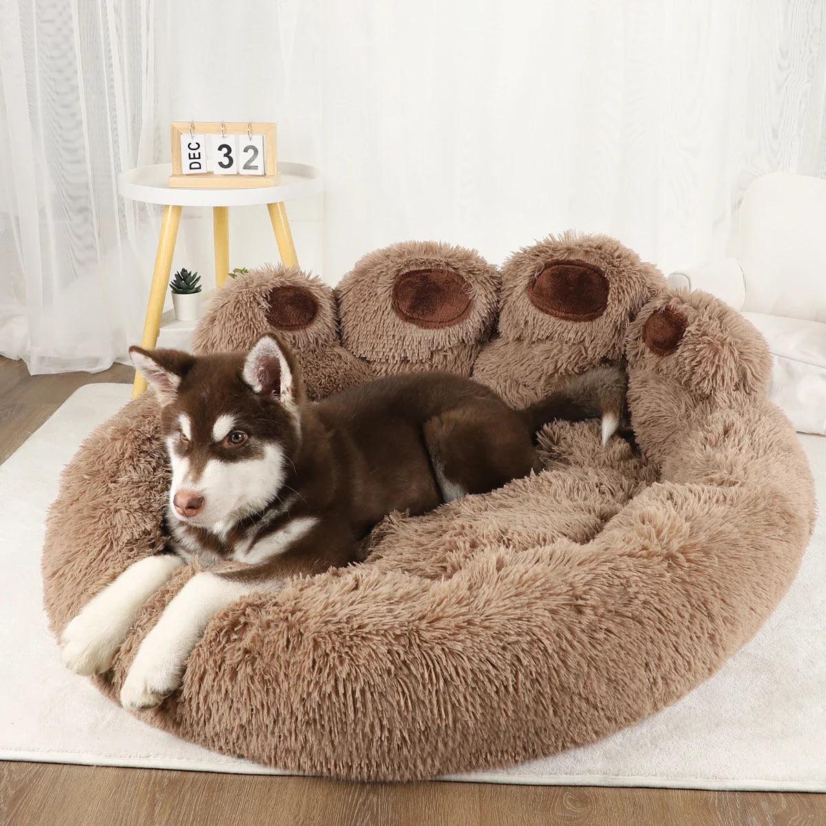 Fluffy Dog Bed Plush Kennel for Large Dogs & Cats: Breathable Pet Accessories  ourlum.com   