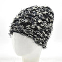 Knit Beanie Hat Stylish Y2K Paragraph Print Warm Cap