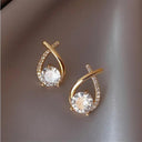 Starlight Elegance Silver Star Stud Earrings Dazzling Zircon Design