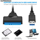 SATA To USB 3.0 Cable For 2.5 Inch External HDD SSD