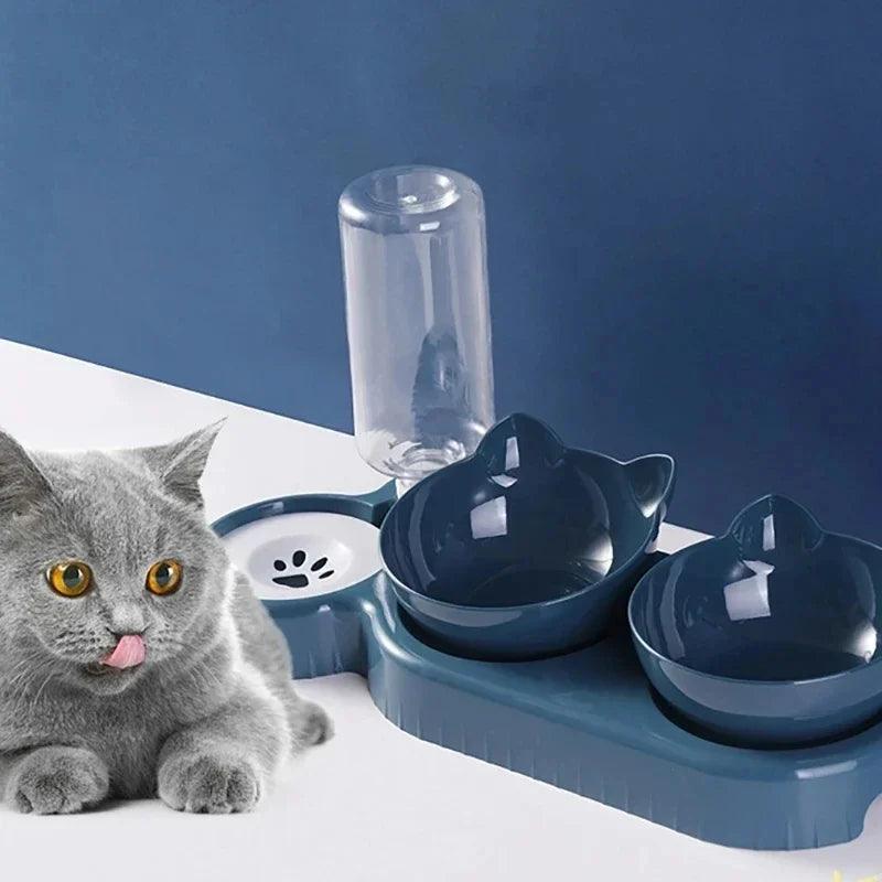 Automatic Pet Feeder Water Dispenser with Raised Stand for Cats Dogs  ourlum.com   