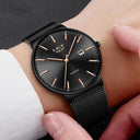 LIGE Men's Ultra Thin Fashion Watch Stylish Quartz Elegance