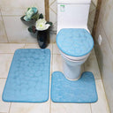 Soft Bathroom Mat Set: Absorbent Shower Rugs for Comfort