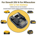 Upgrade DM18M Battery Adapter For Milwaukee Dewalt Makita