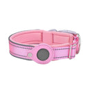 Anti-Lost Pet Dog Collar with Apple Airtag Tracker: Waterproof Reflective Design  ourlum.com pink S(30-37cm) United State