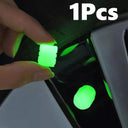 Luminous Glow Wheel Valve Caps Enhance Night Visibility 4 Pieces