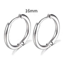 Simple Stainless Steel Hoop Earrings for Cartilage Piercings