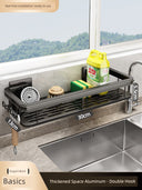 Punch-Free Storage Rack Wall-Mounted Tool For Kitchen