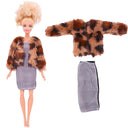 Barbie Doll Fashion Set: Chic Coat and Dress for Dolls