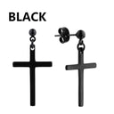 Punk Stainless Steel Stud Earrings Edgy Vintage Hip-Hop Jewelry