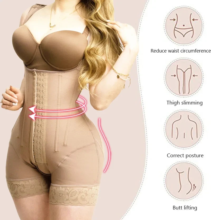 Fajas Colombiana Girdles Body Shaper Compression Waist Trainer BBL Post Op Binders Slimming Sheath Flat Belly Woman Corset