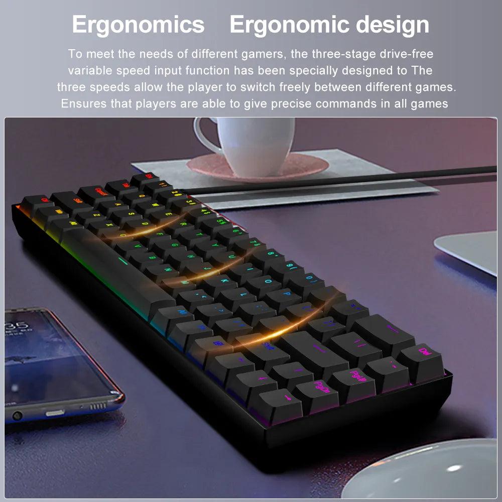 E-YOOSO Z686 RGB Mechanical Keyboard: Portable 65% Slim and Customizable  ourlum.com   