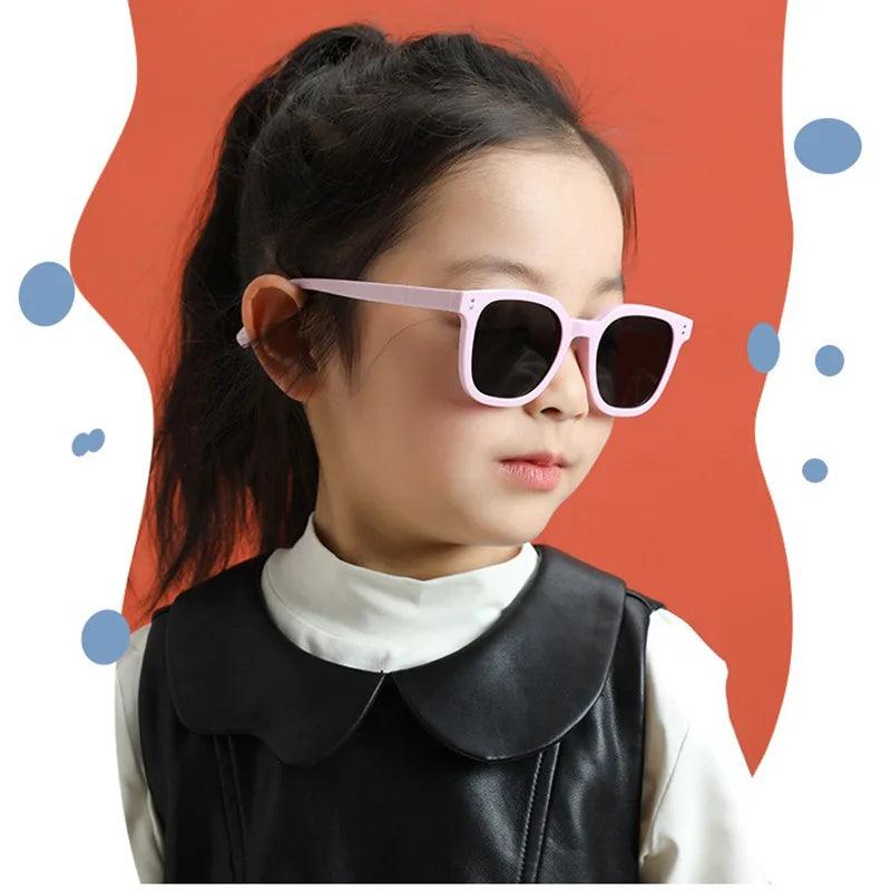 Trendy UV400 Square Sunglasses for Kids - Stylish Outdoor Eyewear for Boys and Girls