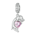 Pet Dog Charm Bracelet: Sterling Silver Poodle Dachshund