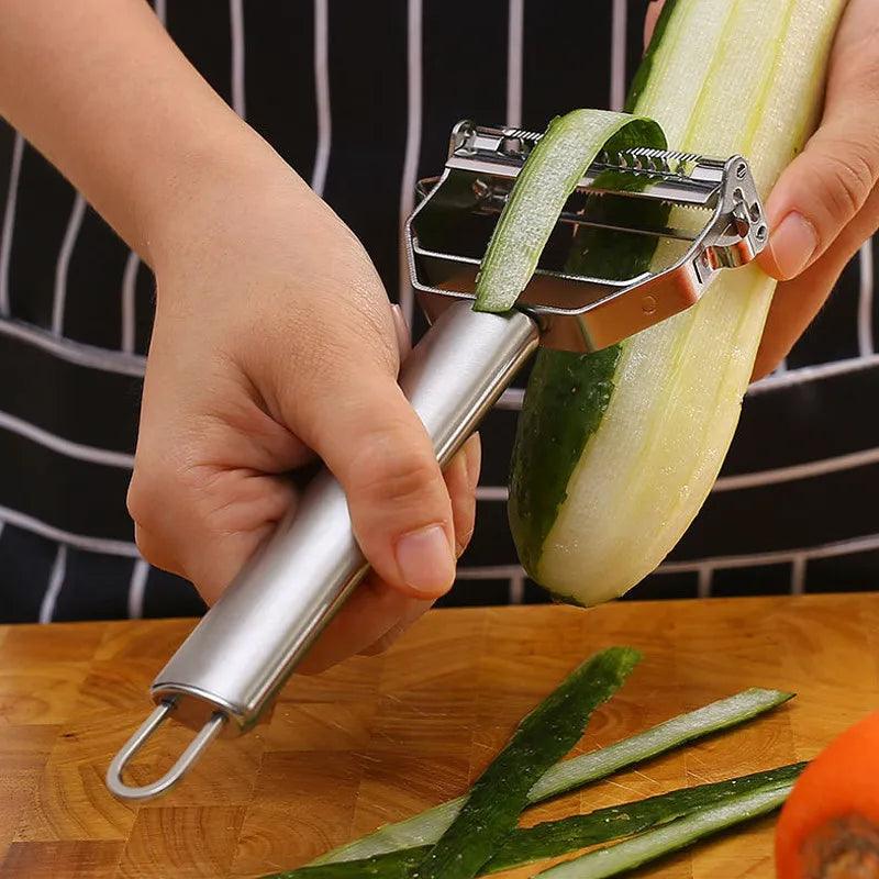 Ultimate Stainless Steel Double-Blade Vegetable Peeler for Effortless Kitchen Prep  ourlum.com   
