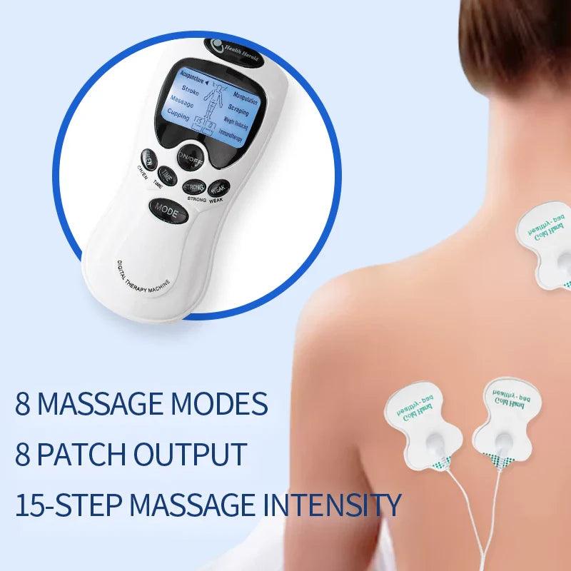 Tense Machine Pulse Massager Tens Acupuncture Electric Body Massage Instrument Electrical Muscle Stimulator for Neck Back Relax  ourlum.com   