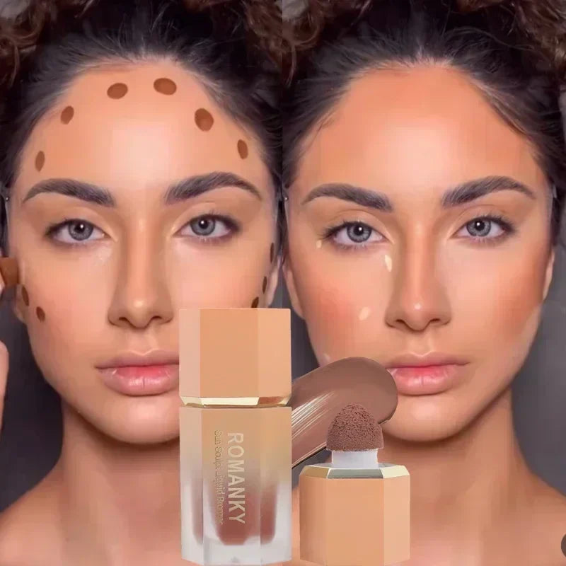 Waterproof Face Liquid Contour Concealer Bronzer Sponge Stick Natural Foundation Matte Long Lasting Highlighter Beauty Cosmetics  ourlum.com   