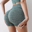 High Waisted Seamless Women's Yoga Shorts with Butt Lifting Scrunch