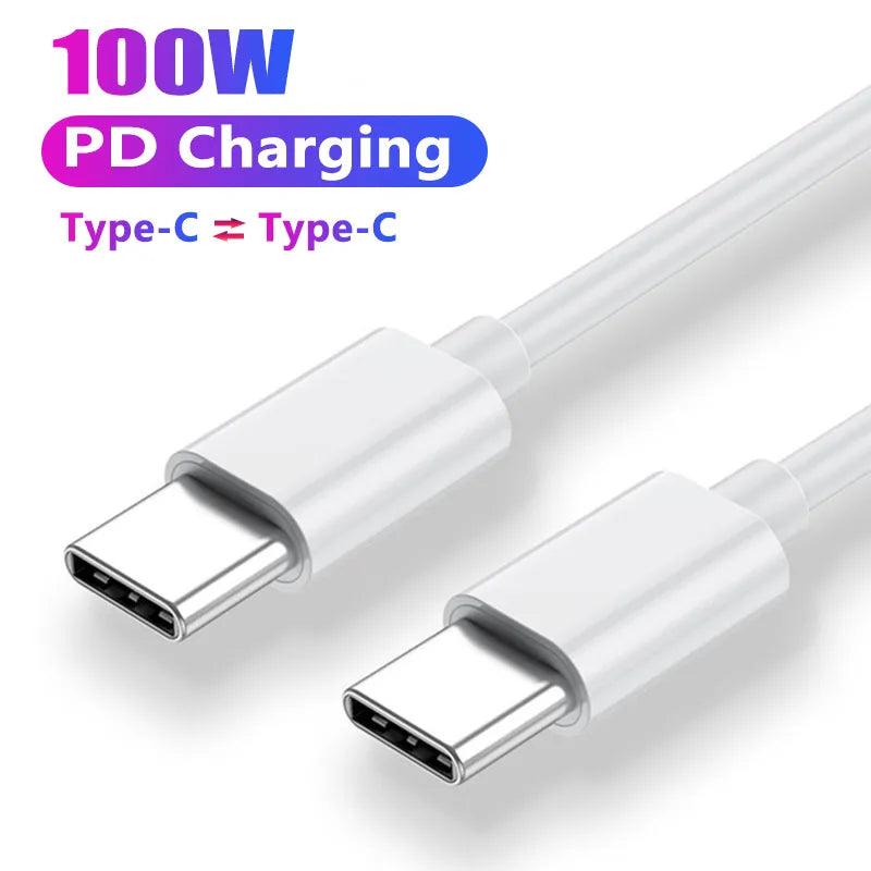 High-Speed PD 100W 60W USB C to USB Type C Fast Charging Cable for Huawei Samsung Xiaomi Macbook iPad  ourlum.com   