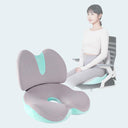 Memory Foam Lumbar Support Pillow and Cooling Gel Seat Cushion Set