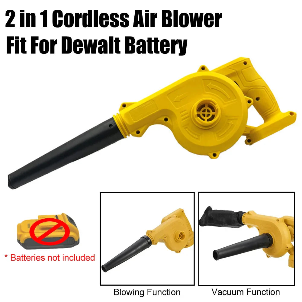 Cordless 2-in-1 Air Blower & Vacuum Cleaner for Dewalt Batteries - Turbo Dust Collector