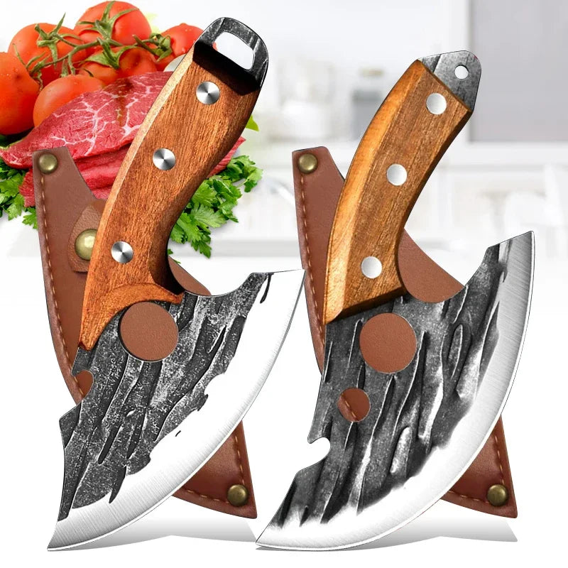 Handcrafted Stainless Steel Boning Knife with Wooden Handle