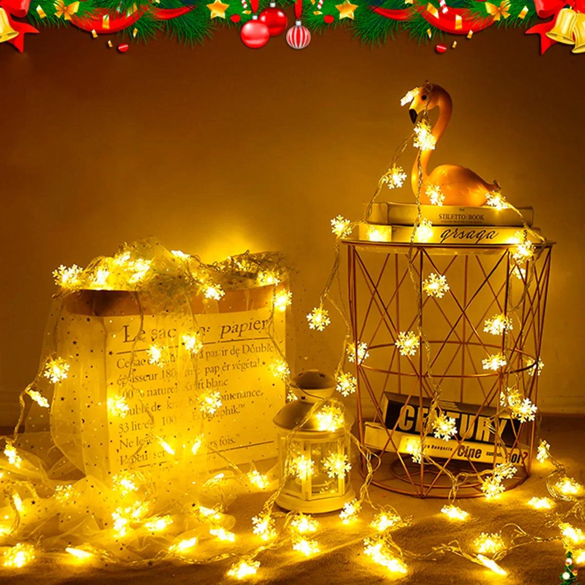 Snowflake LED Lights Garland: Transform Your Space into a Winter Wonderland - 70 characters  ourlum.com   