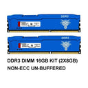 Blue DDR3 RAM 1600MHz 1866MHz CL11 Desktop Memory Dual Channel  ourlum.com Blue-DDR3-2X8G1866  