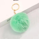 Cute Animal Keychains with Fluffy Fur Ball Bag Pendant