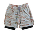 Ultimate Men's Double Layer Fitness Shorts - Ideal for Gym, Beach, Pool, and Summer Activities  ourlum.com Yello camo black M 