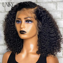 Natural Black Afro Kinky Curly Human Hair Bob Wig Style