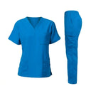 Women's Medical Scrub Set - Stylish Short Sleeve Uniforms