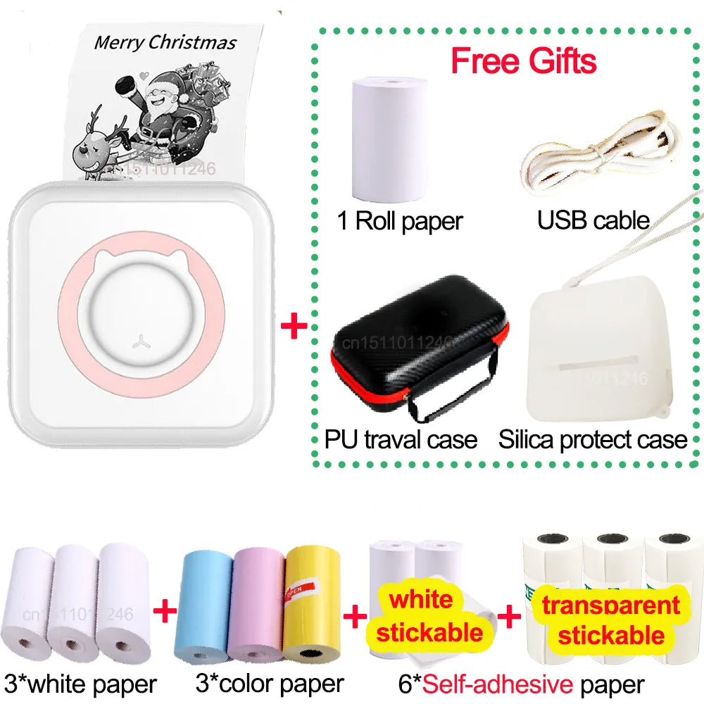 Pocket Thermal Printer: Wireless Portable Mini Printer with Case  ourlum.com   