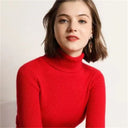 Turtleneck Sweater Women Autumn Winter Slim Pullover Jumper