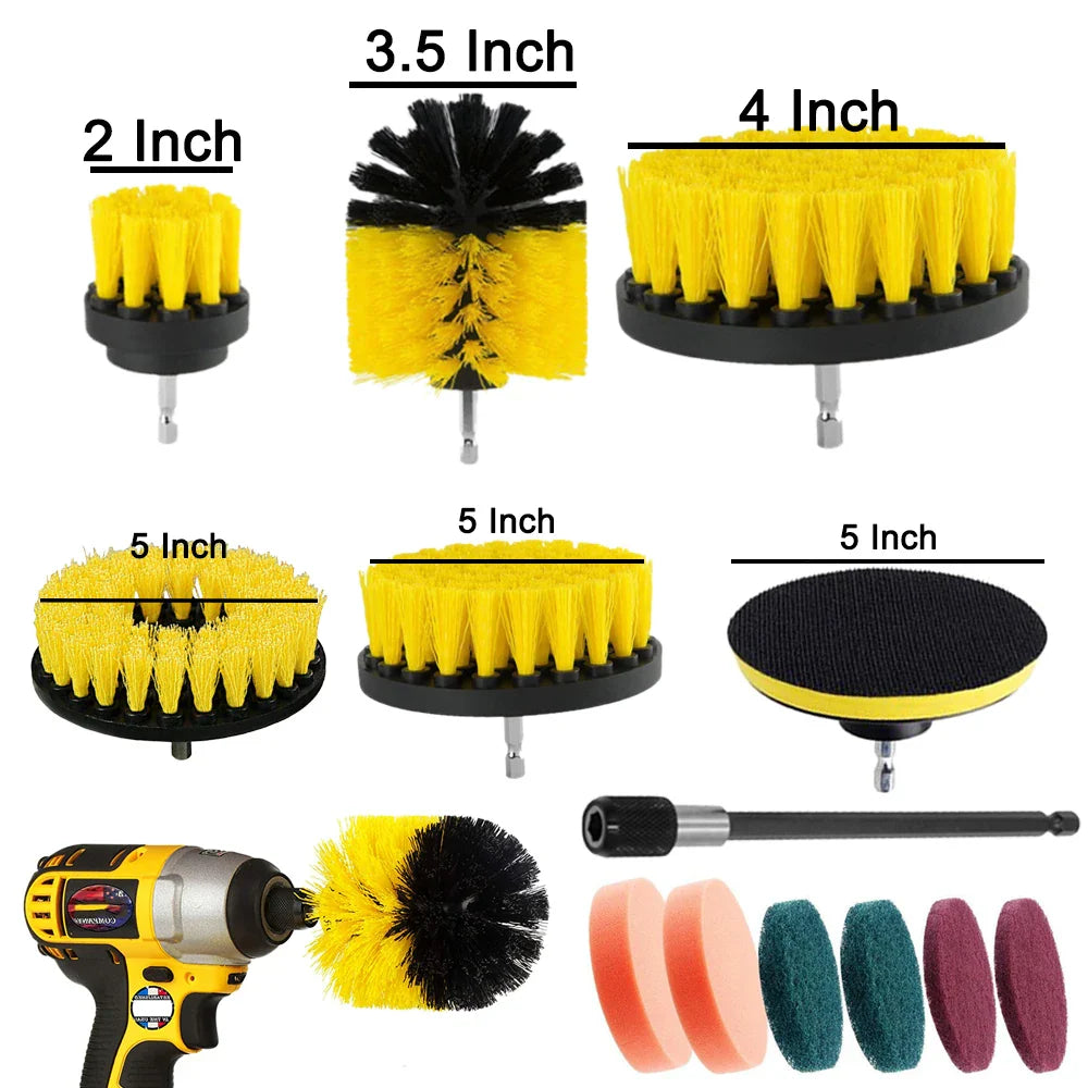 Electric Drill Brush Kit: Versatile Power Scrubber Set for Effective Cleaning  ourlum.com   