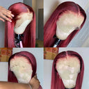 Gorgeous 99J Red Burgundy HD Lace Front Wig Human Hair