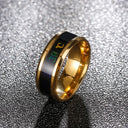 Smart Sensor Body Stainless Steel Love Band Ring With Temperature Measurement