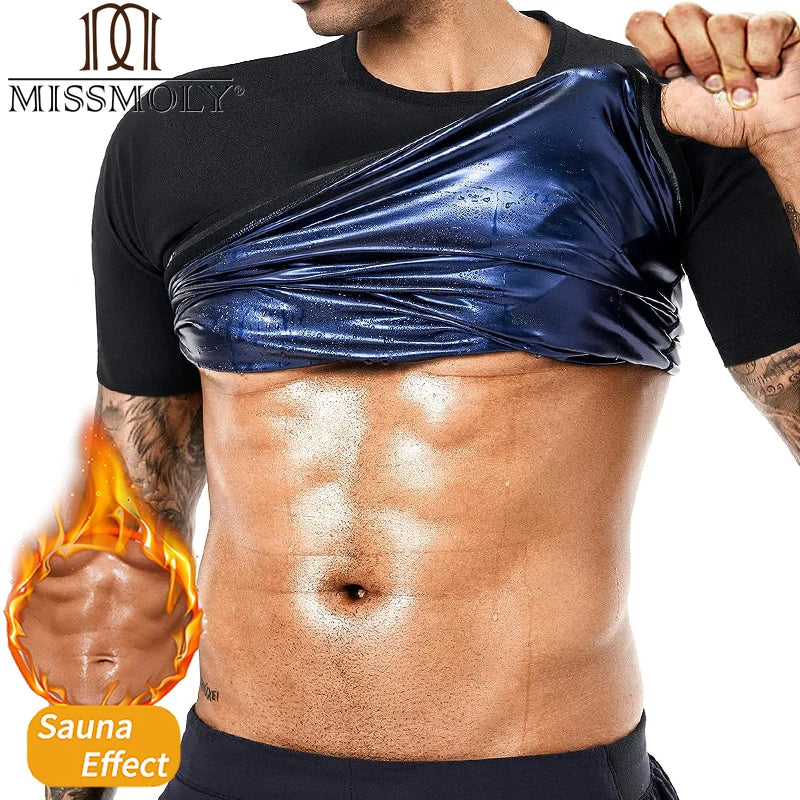 Hot Slimming Sauna Sweat Vest for Men Heat Trapping Pullover Sweat Enhancing Vest Workout Body Shaper Reduce Weight Tank Tops